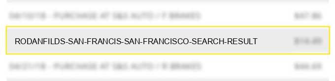 rodanfi*lds san francis san francisco search result image